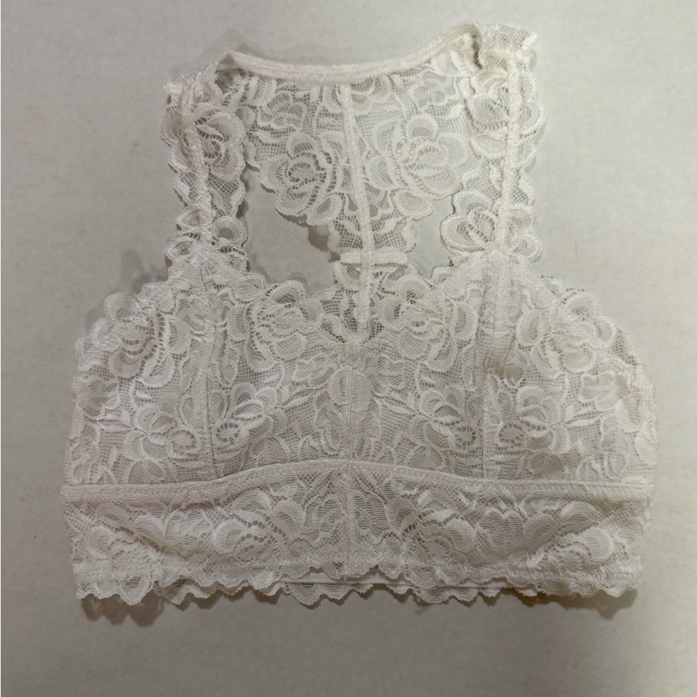 Tucker + Tate Nordstrom NWOT Girls White Lace Bralette Layering Top Size 8-10 M